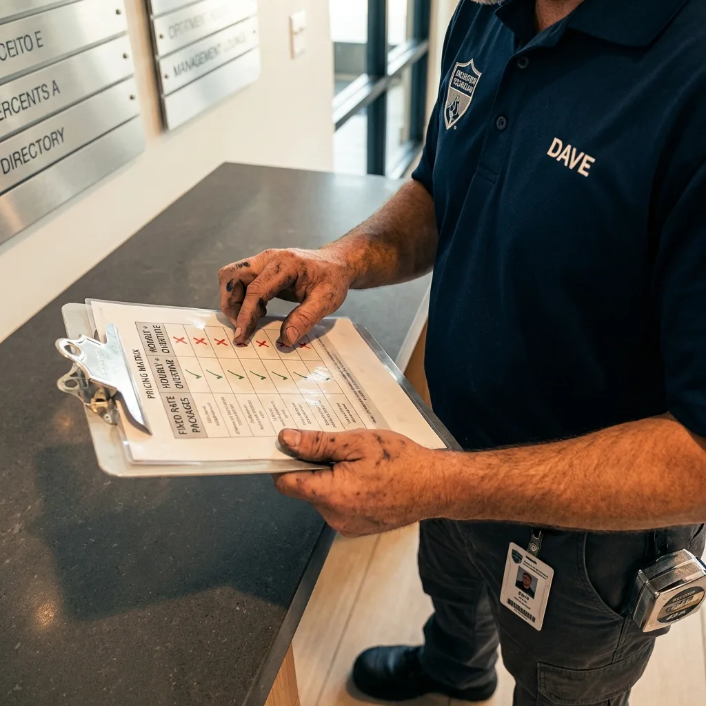 Cost comparison table showing flat rate structure versus hidden hourly overtime charges in Dewart apartment moving.